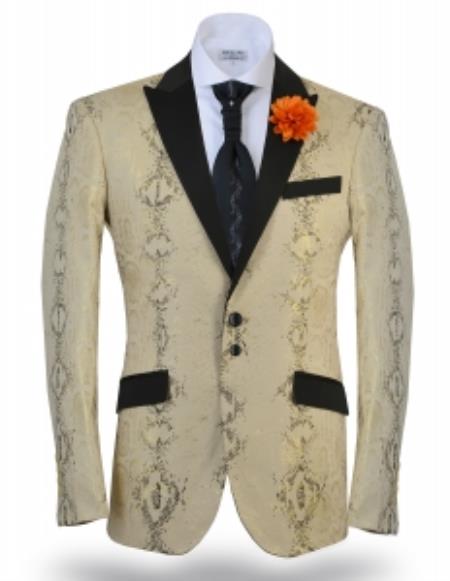 Mensusa Products Unique Paisley Sport Coat Sequin Shiny Flashy Silky Satin Stage Fancy Stage Party Two Toned Blazer / Sportcoat / Mens Jacket / Dinner Jacket Legend