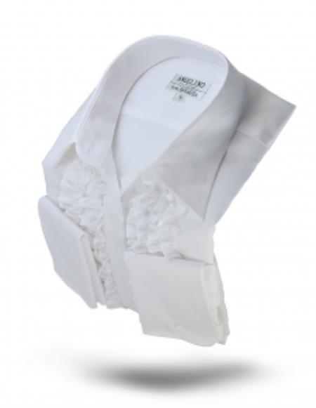 Mensusa Products Angelino Shirt Ruffle White