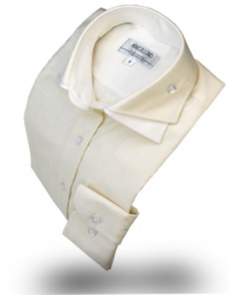 Mensusa Products Angelino Double Collar Shirt Cream