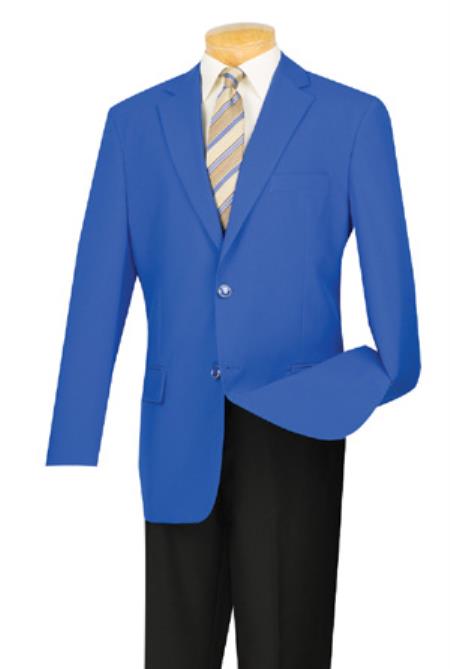 Mensusa Products Mens Two Button Royal Blue Blazer Sport Coat Jacket With Gold Buttons Royal Blue