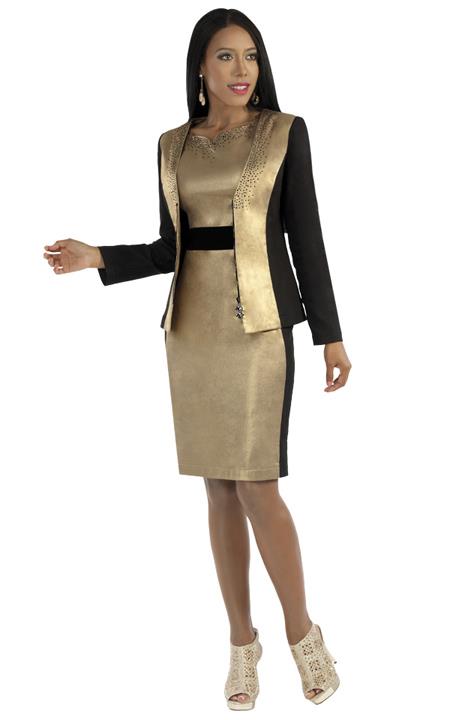 Mensusa Products Tally Tailor 8215 Womens Suits Black/Gold