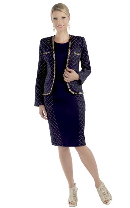 Mensusa Products Tally Tailor 8219 Womens Suits Ink/Gold