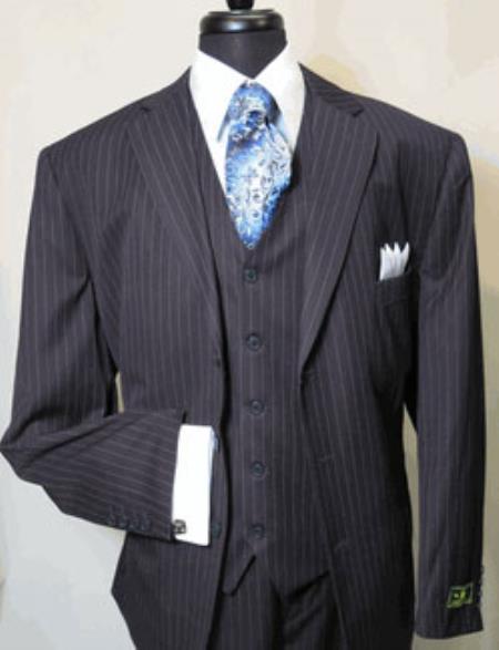 Mensusa Products Navy Pin Stripe New York Styled For That Fashion Professional Look And The Pants Are Pleated