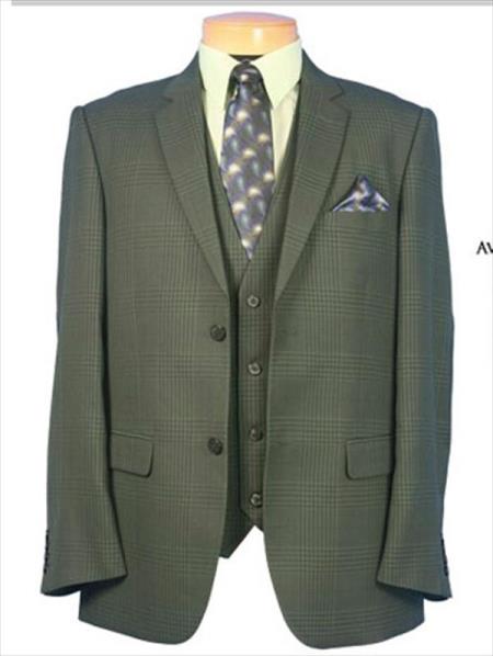 Mensusa Products Plaid Window Pane Houndstooth Pattern Green