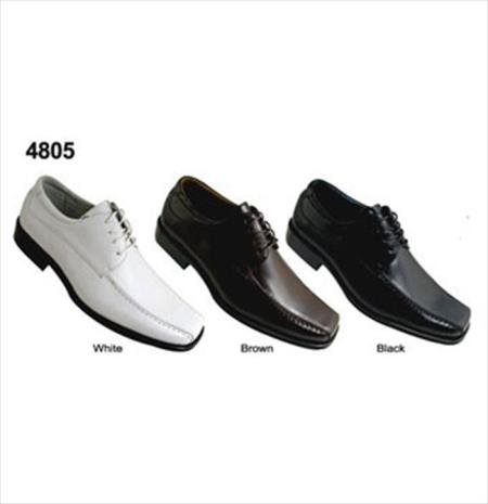 Mensusa Products Two Tones Shoes White/Brown/Black