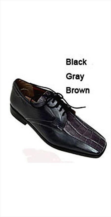 Mensusa Products Two Tones Shoes Black,Grey,Brown