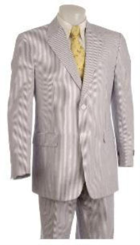 Mensusa Products Two Button Vented Seersucker Suit (Jacket + Pants) Available in Mens and Boys size