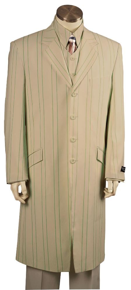 Mensusa Products Mens Fashionable 4 Button Long Zoot Suit