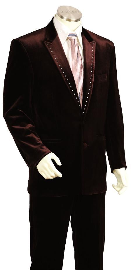 Mensusa Products Men's Stylish Brown Long Fashion Unique Tuxedo