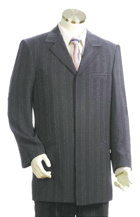 Mensusa Products Men's Stylish Grey pinstripe Zoot Suit