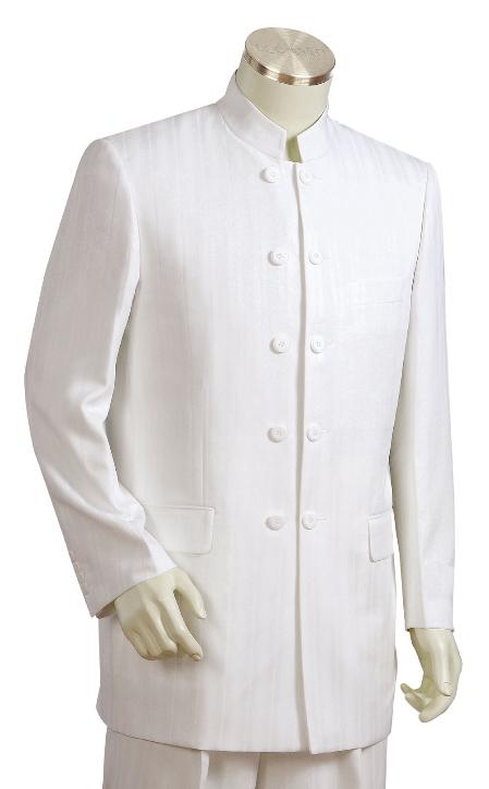 Mensusa Products Men's Fashionable 5 Button Offwhite Zoot Suit