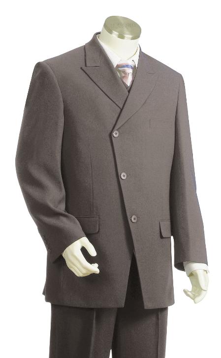 Mensusa Products Mens Luxurious 3 Button Grey Zoot Suit