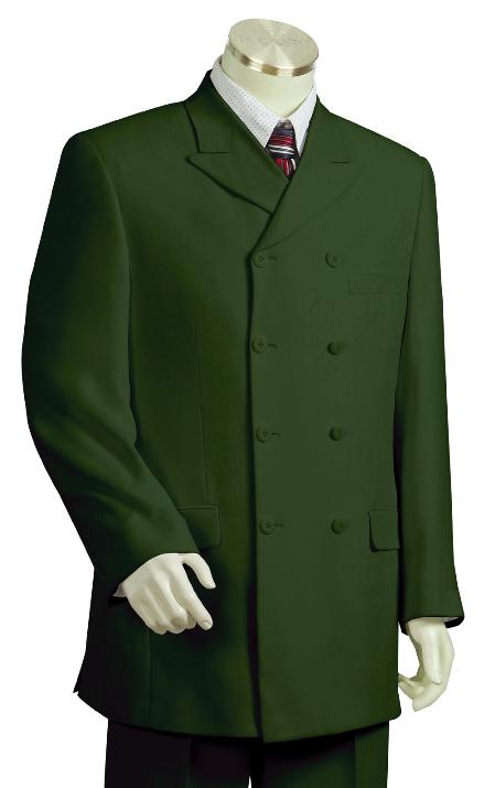 Mensusa Products Mens Fashionable Olive 1 Poly Zoot Suit