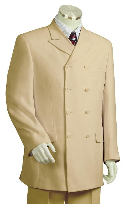 Mensusa Products Mens High Fashion Taupe Zoot Suit