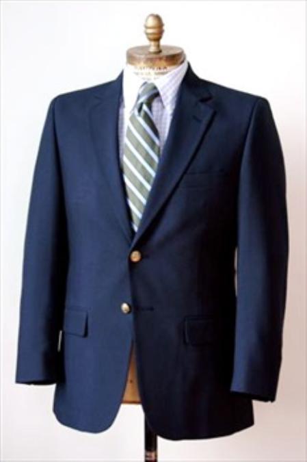 2 Button Big and Tall Size blazer 56 toWool Suit Navy