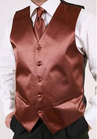 Mensusa Products Men's Brown 2piece Vest Set