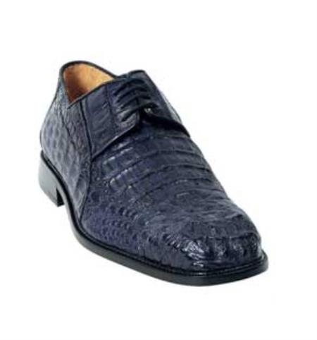 Mensusa Products Belvedere Mens Navy Genuine Caiman