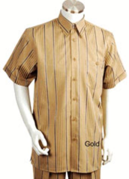 Mensusa Products Mens Short Sleeve 2piece Walking Suit