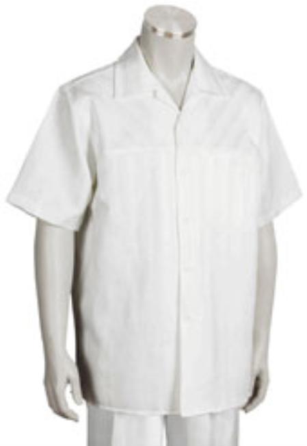 Mensusa Products Mens Short Sleeve 2piece Walking Suit