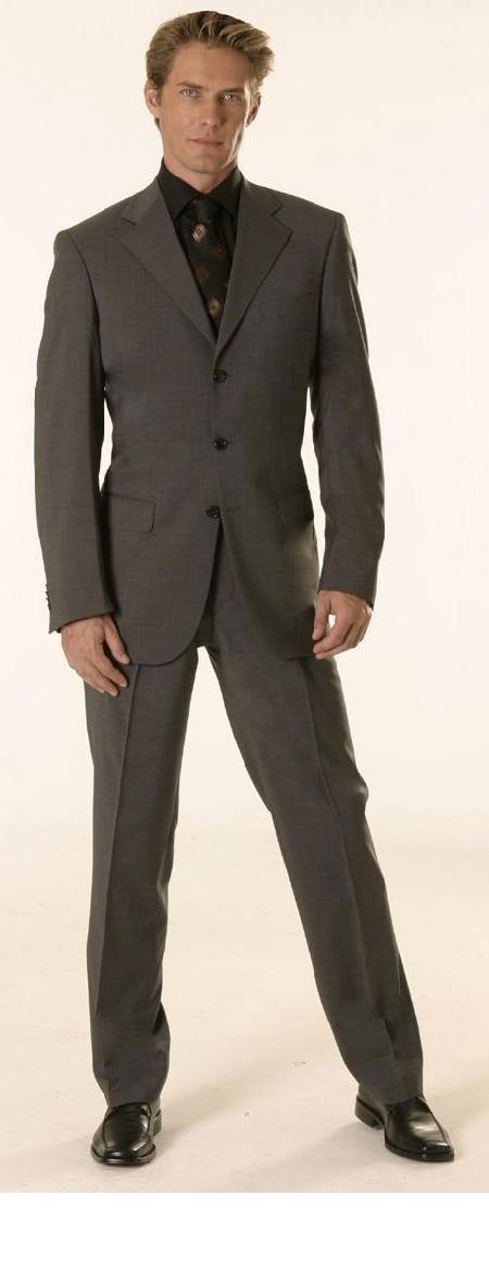 Mensusa Products Gianni Charcoal Gray Super 120's Wool