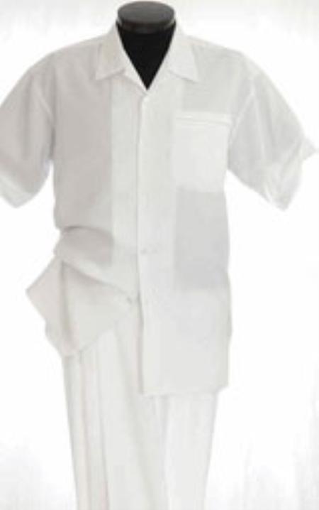 Mensusa Products Mens Short Sleeve Two Piece Walking Suit
