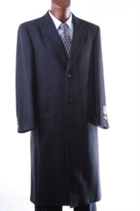 Mensusa Products Men's Luxury Wool Hand Tailored Full Length Topcoat