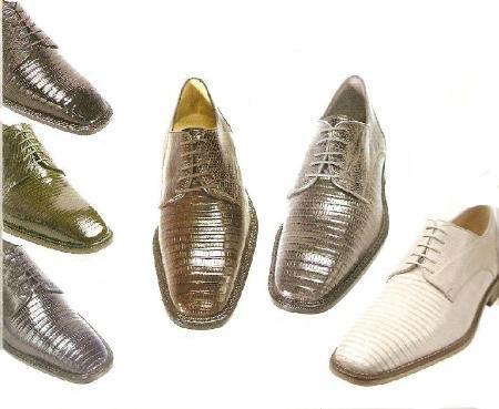Mensusa Products Belevedere Men's Olivo Oxford in Many Colors beautifully textured lizard upper
