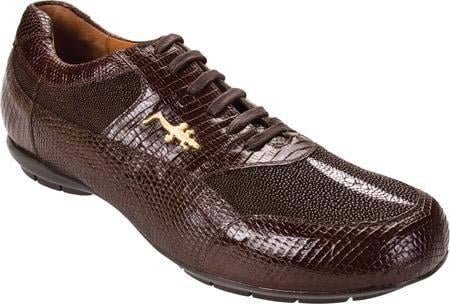 Mensusa Products Belvedere Polo Brown Lizard/Stingray Sneakers 243