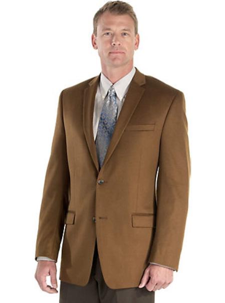 Mensusa Products Mens 2 Button Side Vented Cashmere Sport Coat Bronze