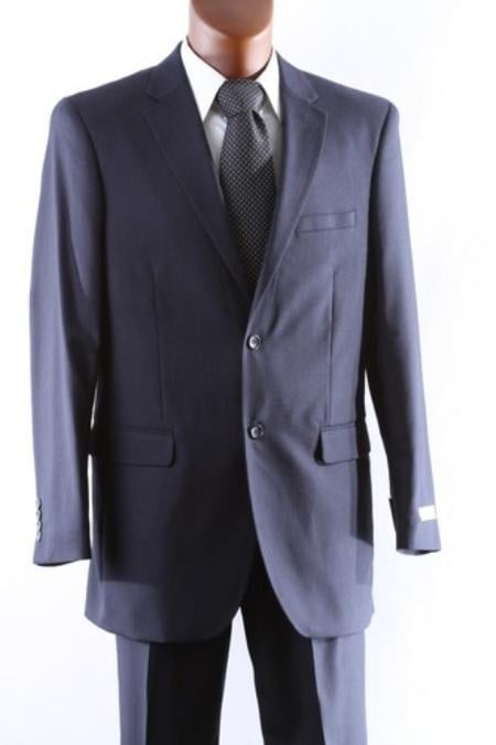 Mensusa Products Mens 2 Button 1 Wool Suit W Single Pleat Pants Navy