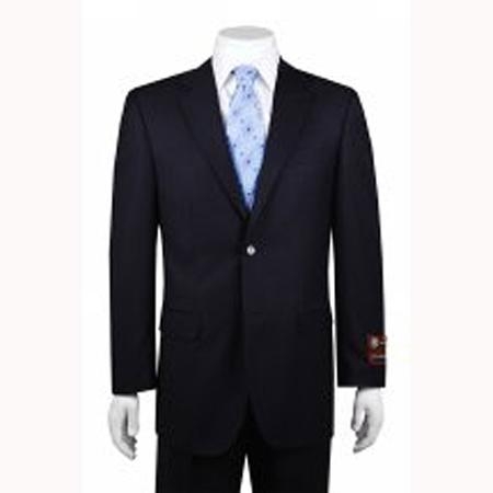 Mensusa Products Men's 2button Solid Navy Suit