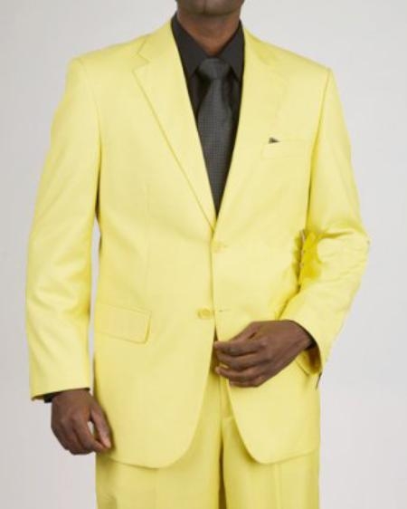 Mensusa Products Men's 2 Button Yellow Suit