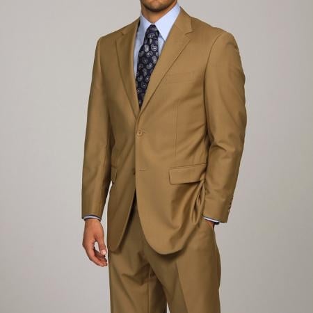 Mensusa Products Men's Camel 2button Suit