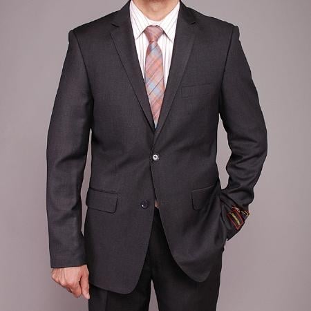 Mensusa Products Men's Charcoal Gray 2button Slimfit Suit