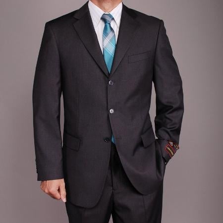 Mensusa Products Men's Charcoal Grey 3button Suit