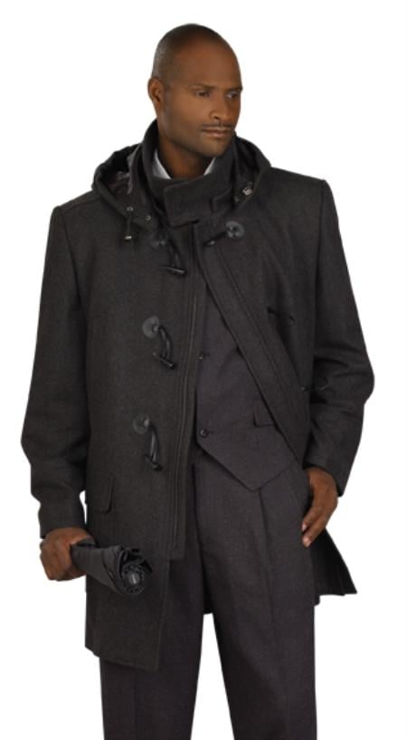 Mensusa Products Mens Charcoal Stylish Overcoat