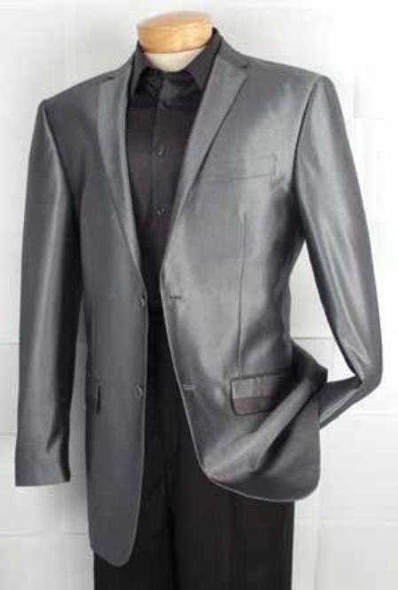 Mensusa Products Mens Fashion 2 Button Sport Coat Gray