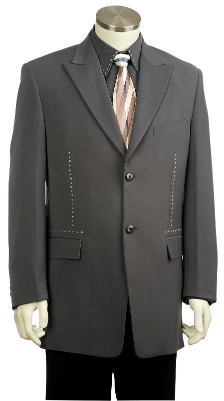 Mensusa Products Mens Fashion Zoot Suit Grey