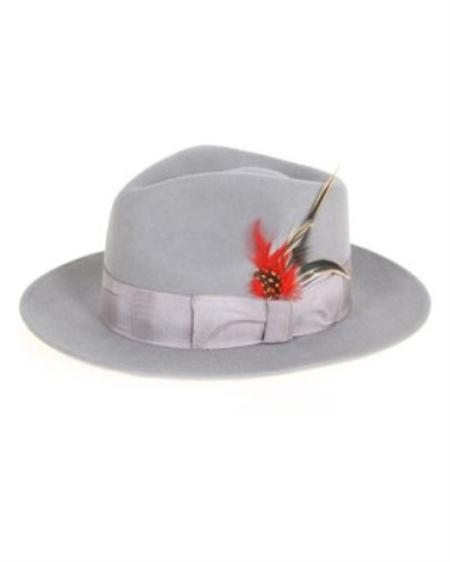 Mensusa Products Men's Gray Fedora Hat