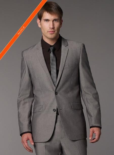 Mensusa Products Men's Grey Tonic Slim Fit Suit