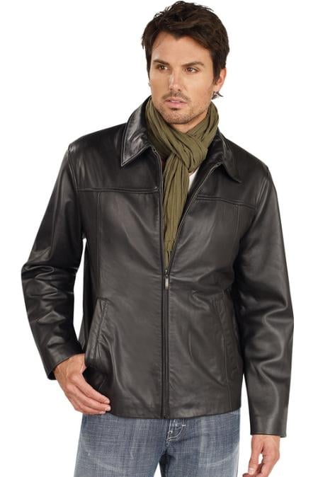 Mensusa Products Mens Leather Jacket Black
