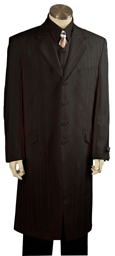 Mensusa Products Men's Solid Black Exclusive Fashion Zoot Suit Black
