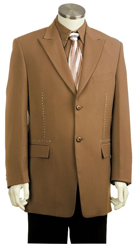Mensusa Products Mens Stylish Zoot Suit Chestnut