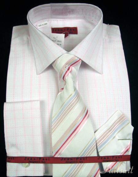 Mensusa Products Shirt Tie and Hankie Set Pink