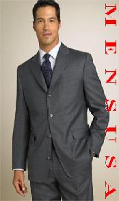 SKU NNM221 absolutely stunning HW0074 Loriano UMO Charcoal Gray Window Pane 4 Buttons Notch Design 169