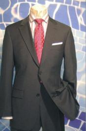 SKU KL34 Mens Charcoal Gray 2 Button Super 150s Wool Double Vented  Suit 199