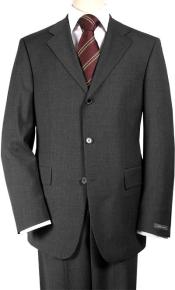 SKU 546 Italian Charcoal Gray Super 150s Wool Mens Suits 199