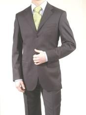 SKU PJP846 Charcoal GrayBlack 3 Button Super 150s Wool  Cashmere Suit 199