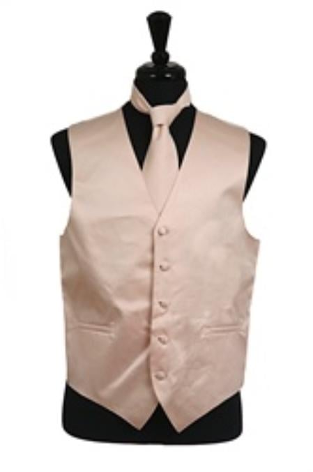 Mensusa Products Vest Tie Set Beige