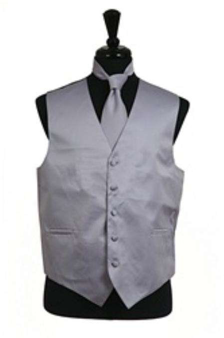 Mensusa Products Vest Tie Set Grey
